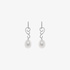 Diamond earrings with pearl