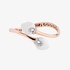thin bangle bracelet with Agate and diamonds in pink gold