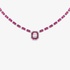 Impressive ruby necklace with invisible setting and diamonds