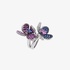 Double sapphire flower ring