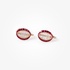 Ruby Glow Oval Earrings