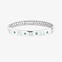 White gold bangle with emeralds and diamonds
