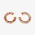Rainbow side hoop earring with sapphires