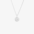 White gold daisy shaped pendant with marquise diamonds