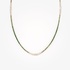 Emerald tennis necklace with diamonds