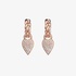 Rose gold diamond heart earrings