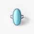 Fashionable turquoise ring