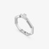 Gucci link to love white gold ring with baguette diamonds