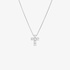 White gold diamond cross with invisible setting