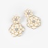 Long fashionable flower earrings