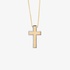 Two tone gold cross