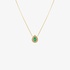 Gold drop pendant with emerald
