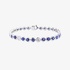 White gold tennis bracelet with sapphires