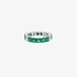 Emerald band ring in white gold