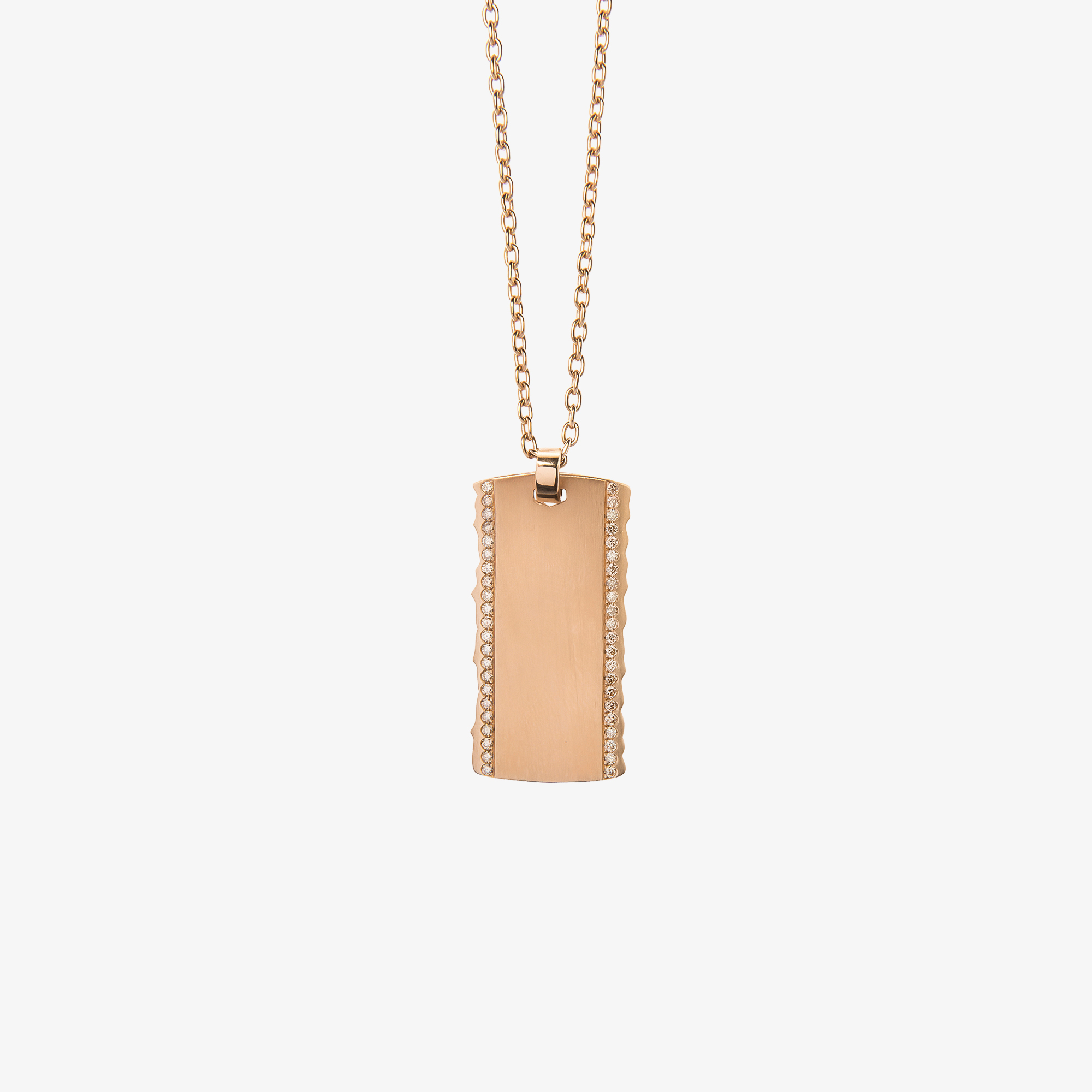 Pink gold pendant with chain Vildiridis