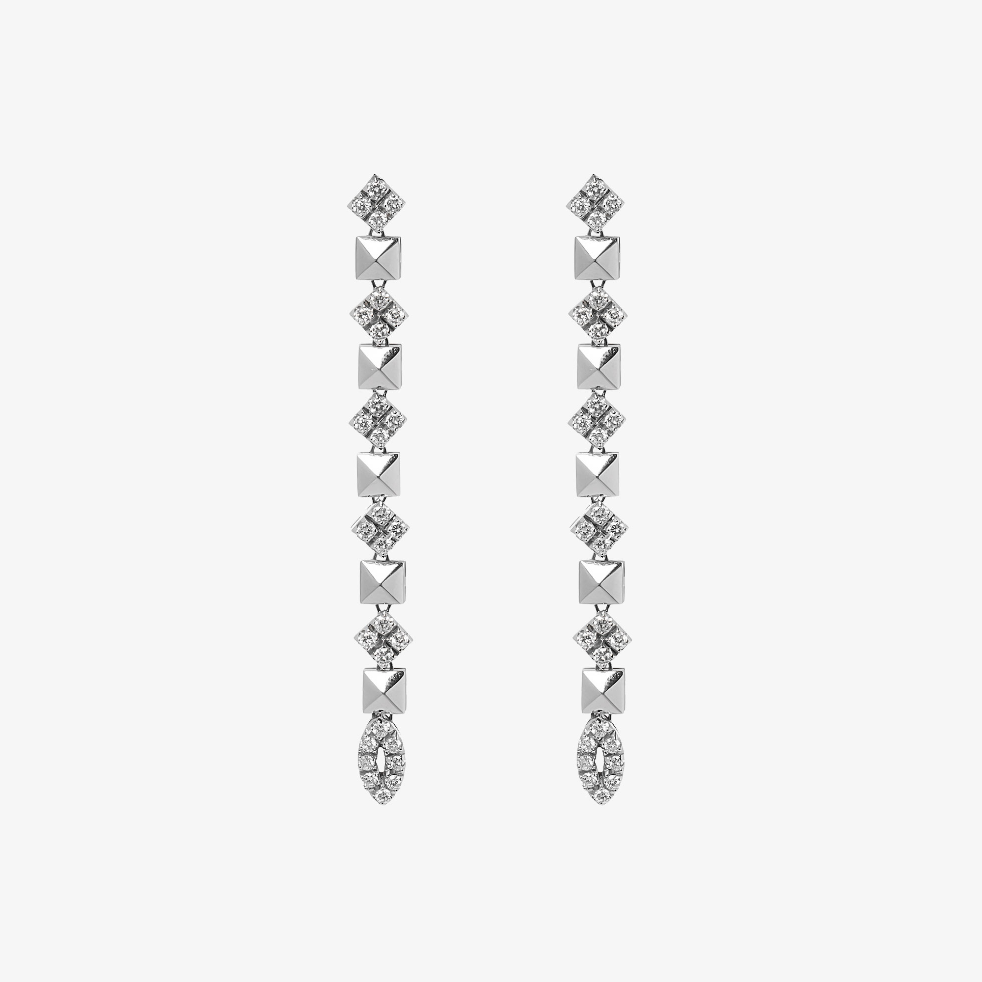 Long Single Line Diamond Earrings Venetia Vildiridis E Shop