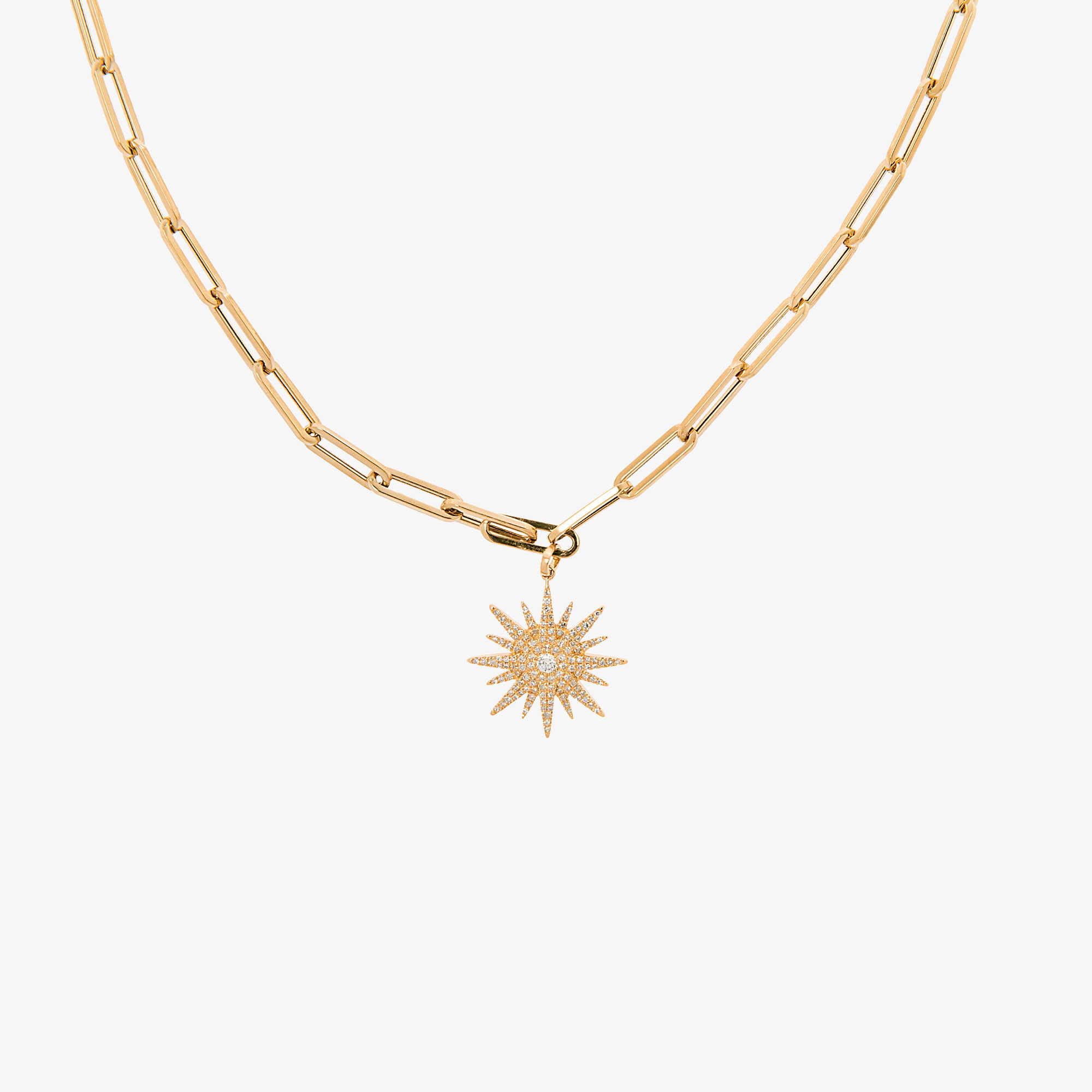 Modern gold necklace with a star | Venetia Vildiridis E-Shop