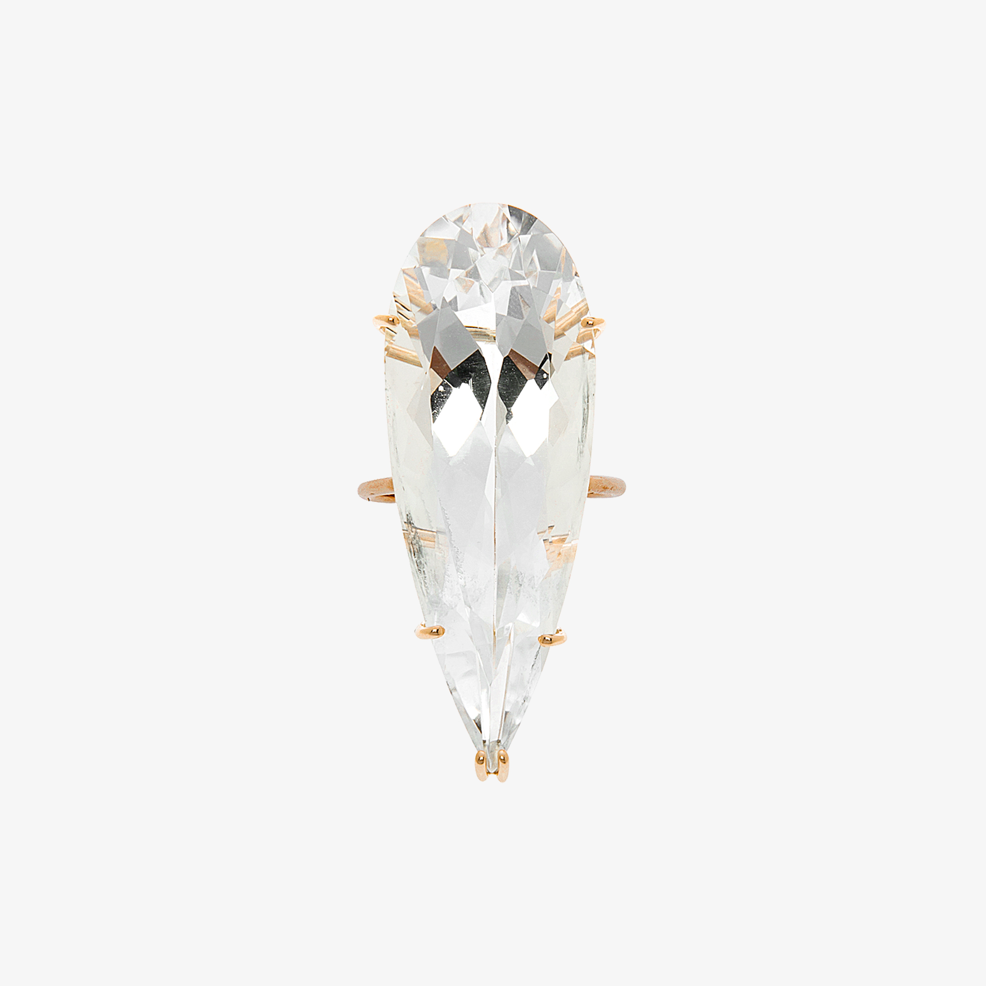 Huge colorless topaz ring | Venetia Vildiridis E-Shop