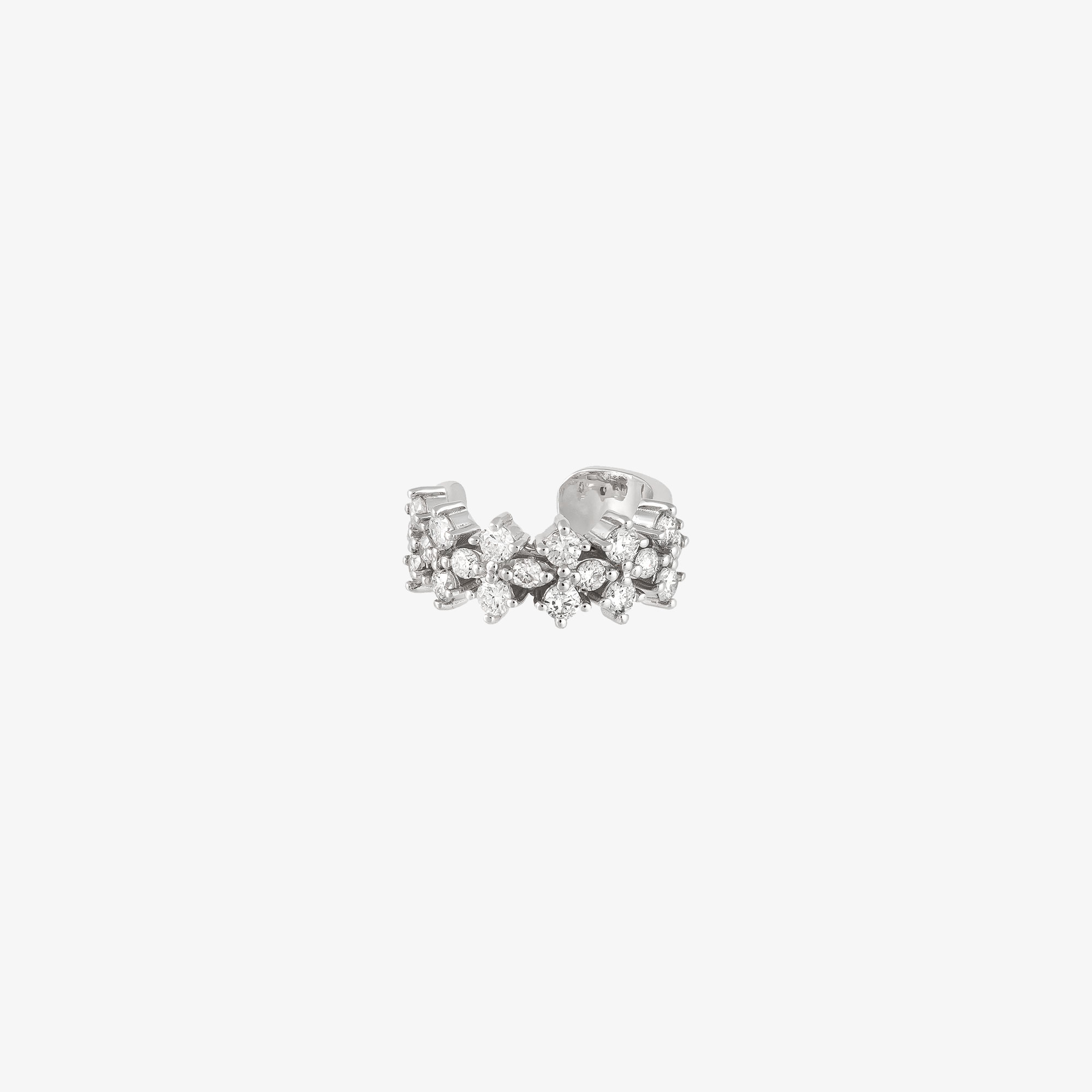 White Gold Single Earcuff With Diamonds Venetia Vildiridis E Shop