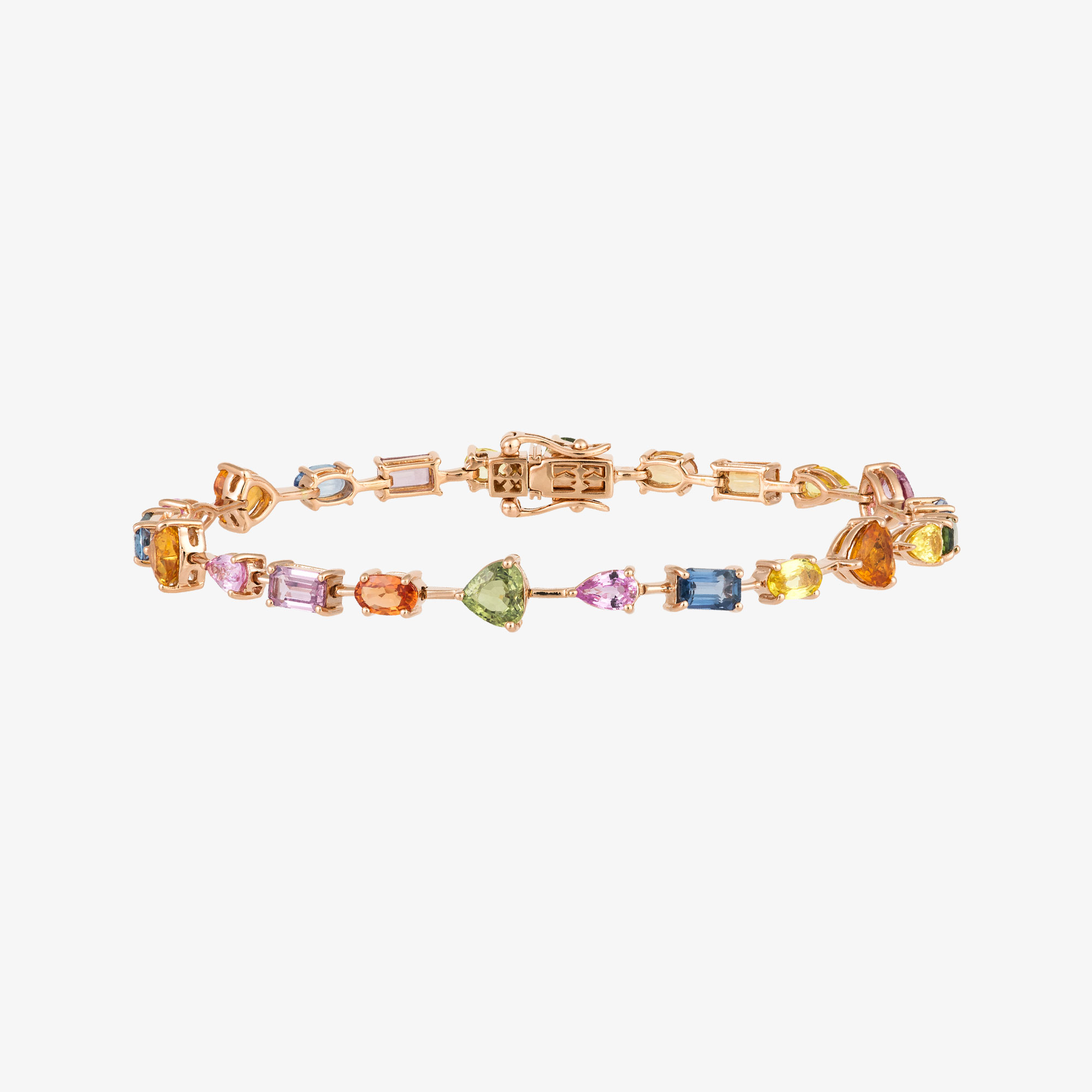 Rainbow tennis bracelet with sapphires | Venetia Vildiridis E-Shop