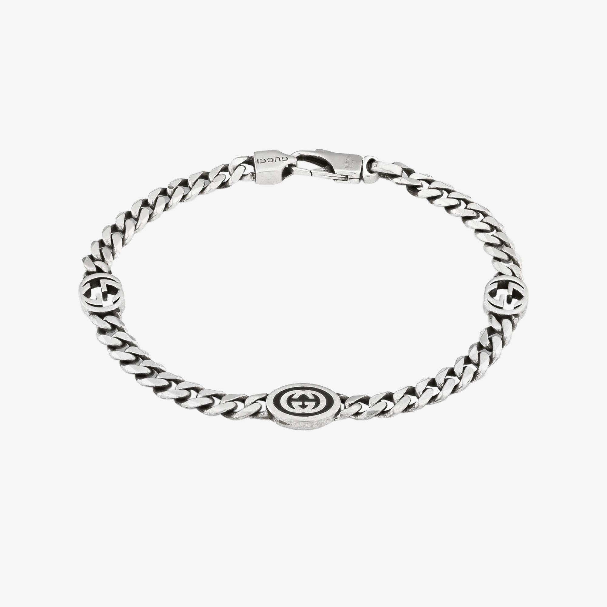 GUCCI Interlocking G Silver Chain Bracelet | Venetia Vildiridis E-Shop