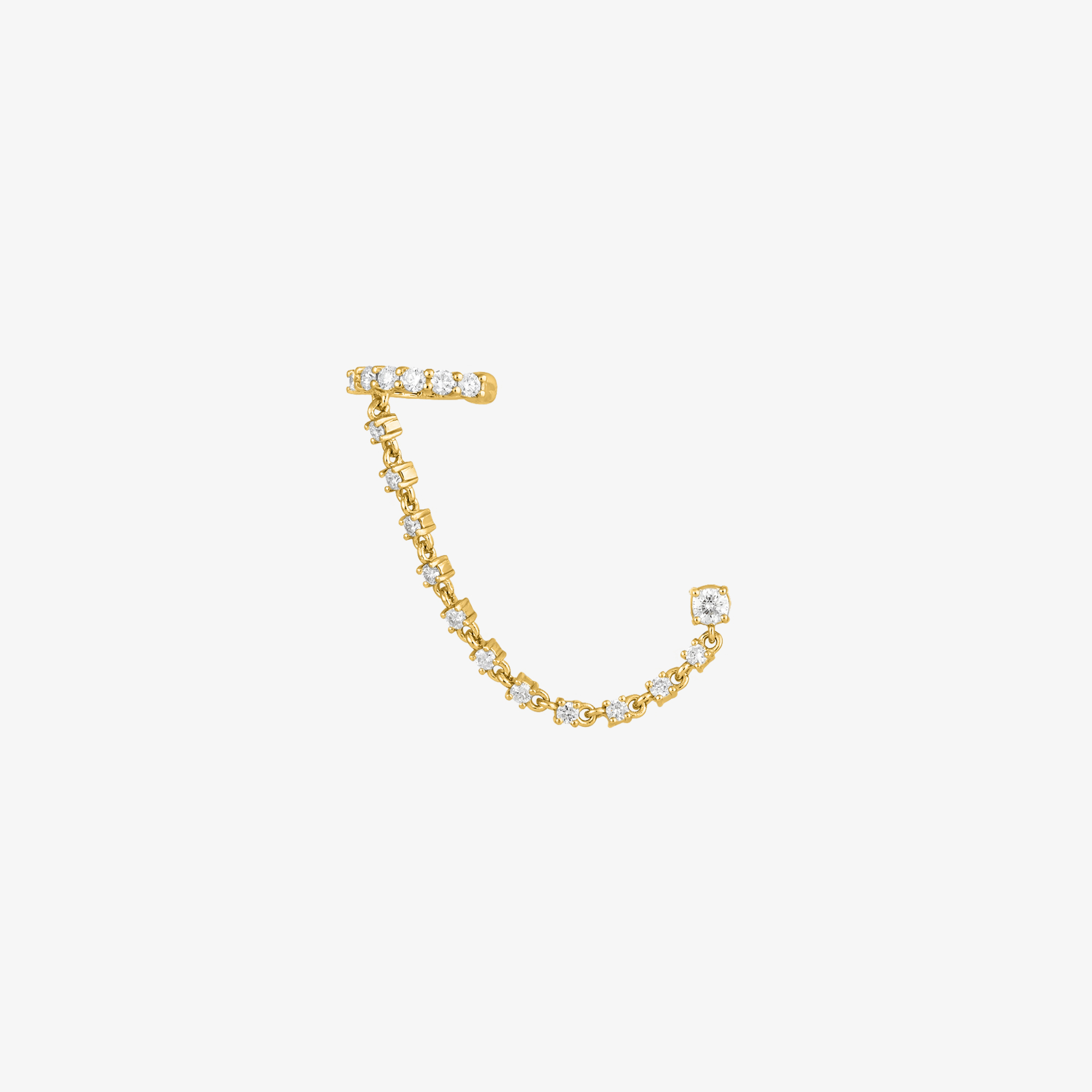 Diamond chain earring | Venetia Vildiridis E-Shop