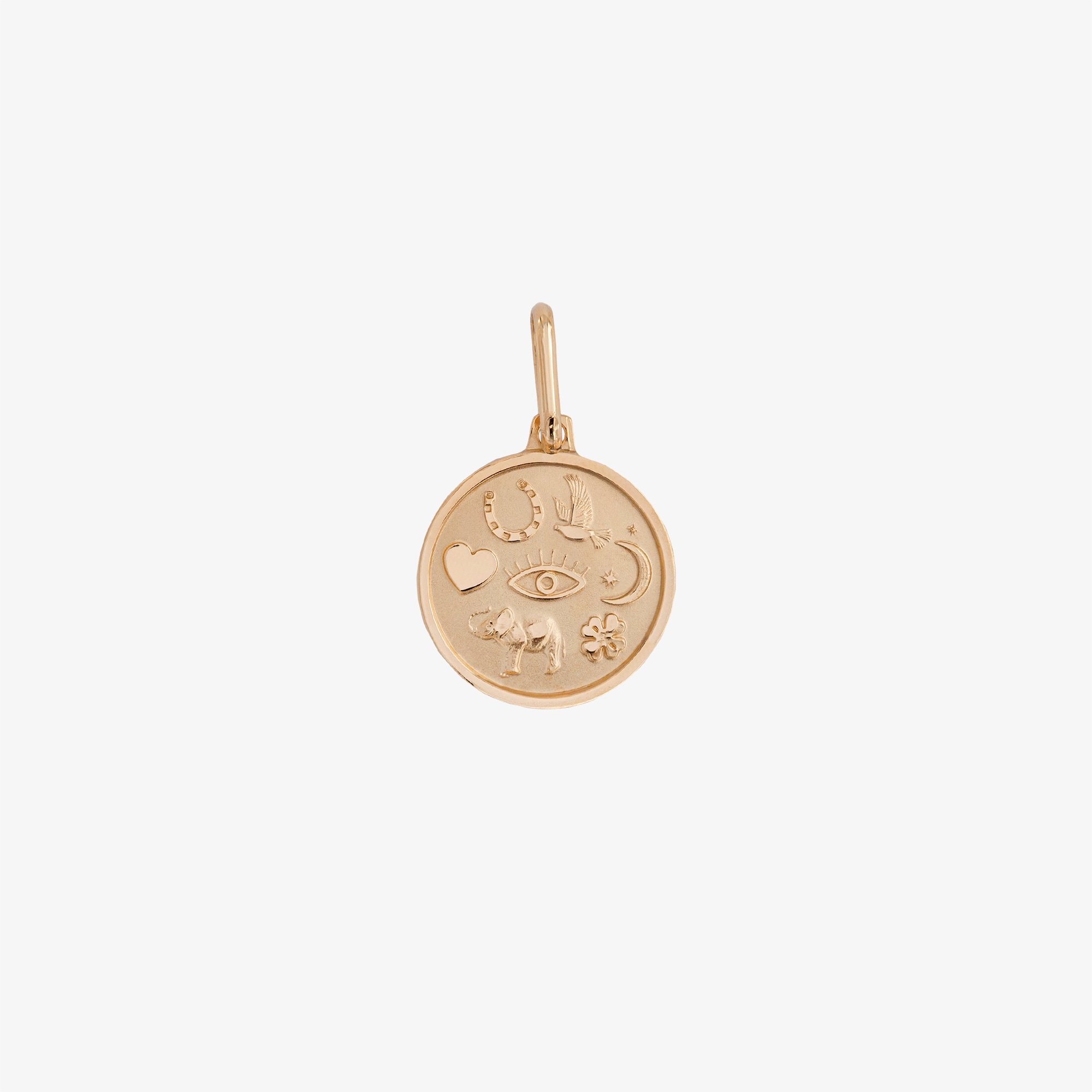 Gold lucky charm pendant | Venetia Vildiridis E-Shop