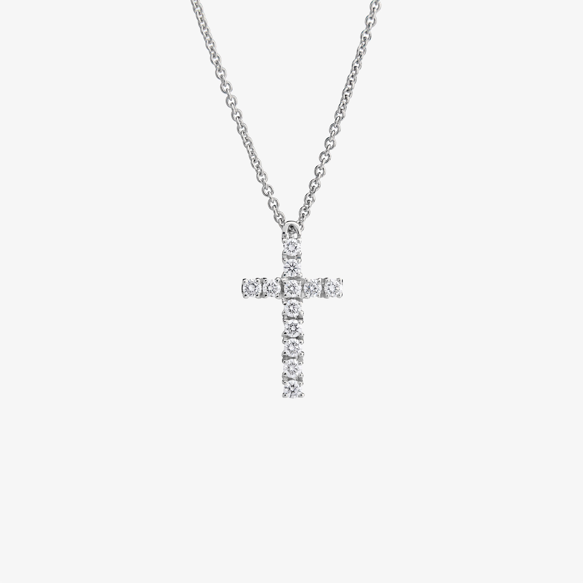 Small white gold cross with diamonds | Venetia Vildiridis E-Shop