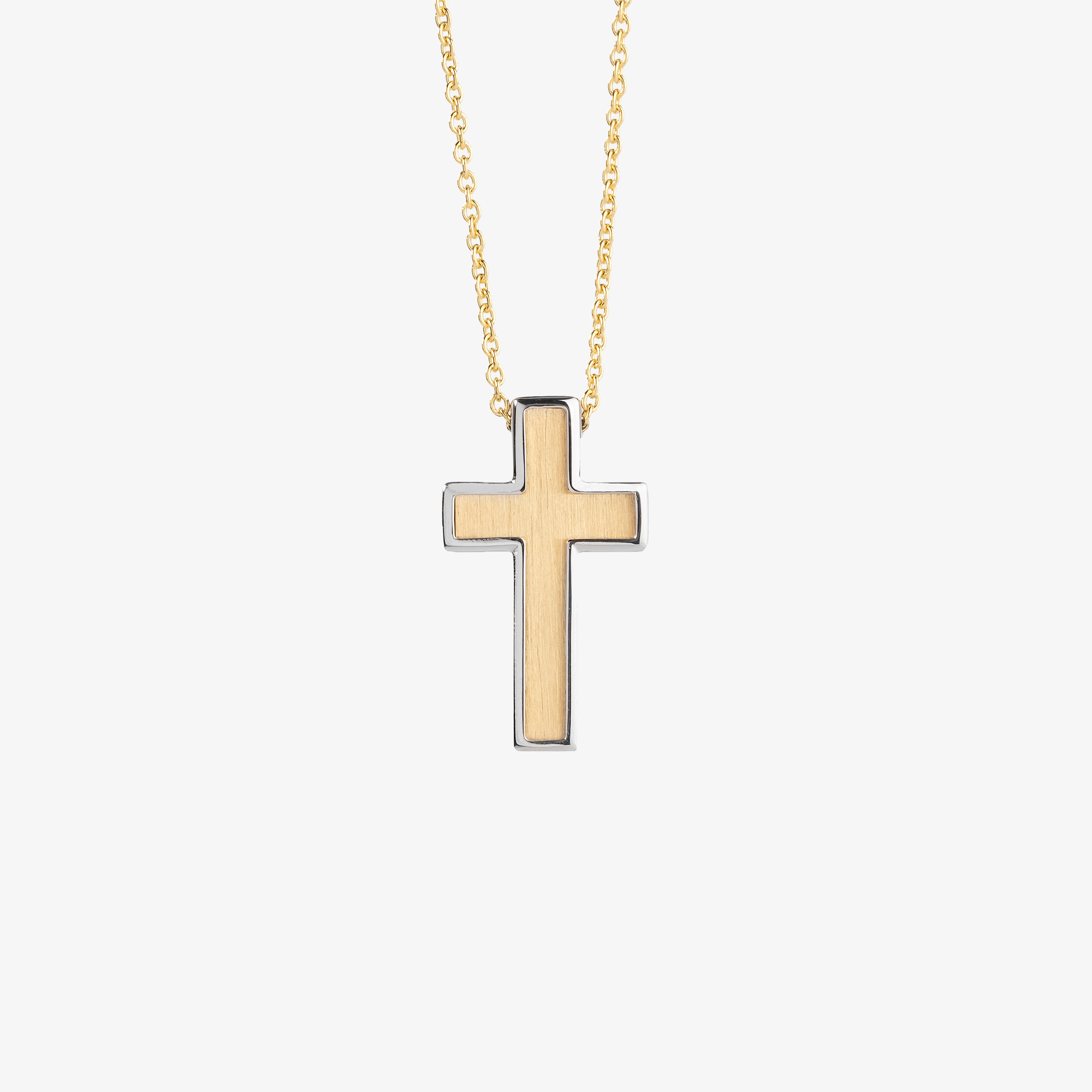 Two tone gold cross | Venetia Vildiridis E-Shop