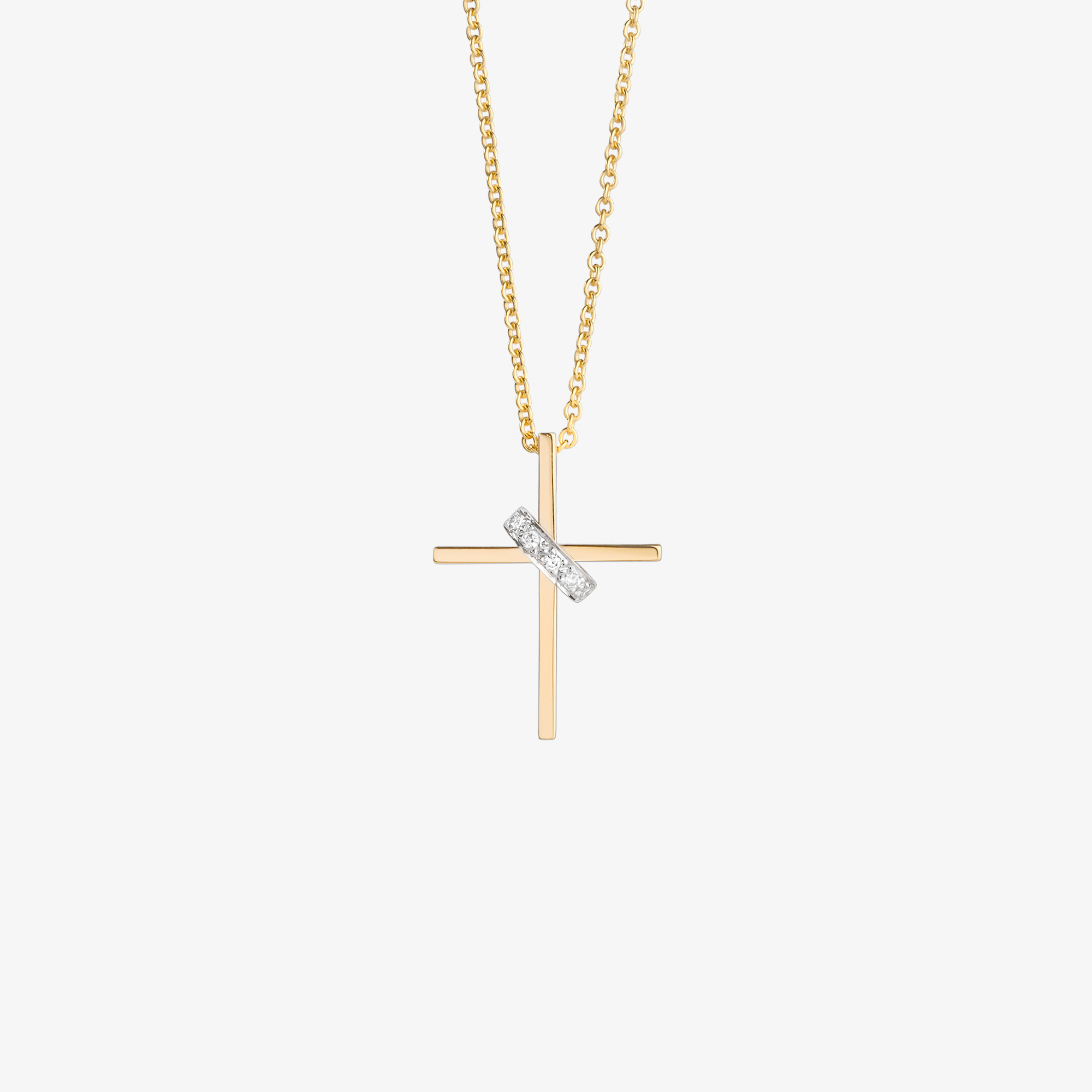 Gold cross with diamonds | Venetia Vildiridis E-Shop