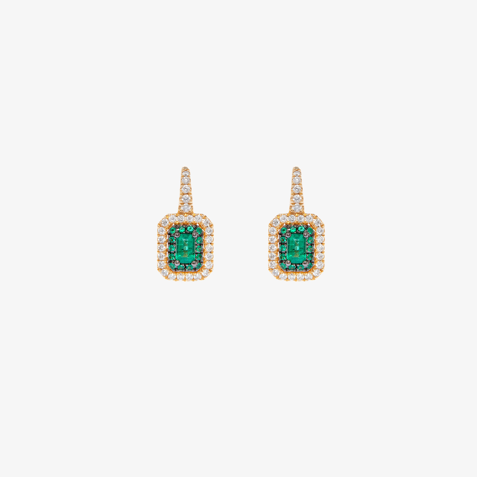 Gold Emerald Clusters With Diamonds Venetia Vildiridis E Shop