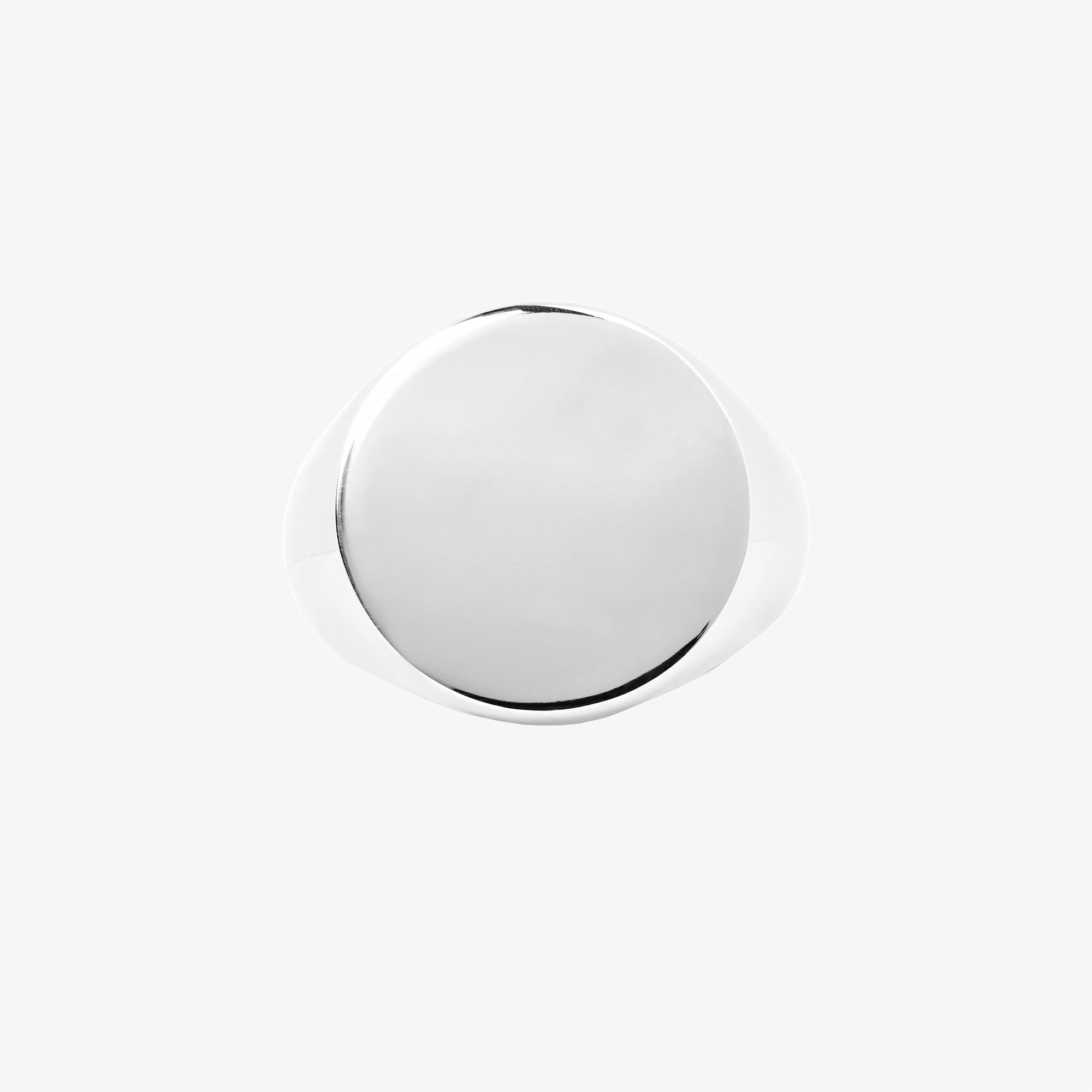 Silver men's big round ring Vildiridis