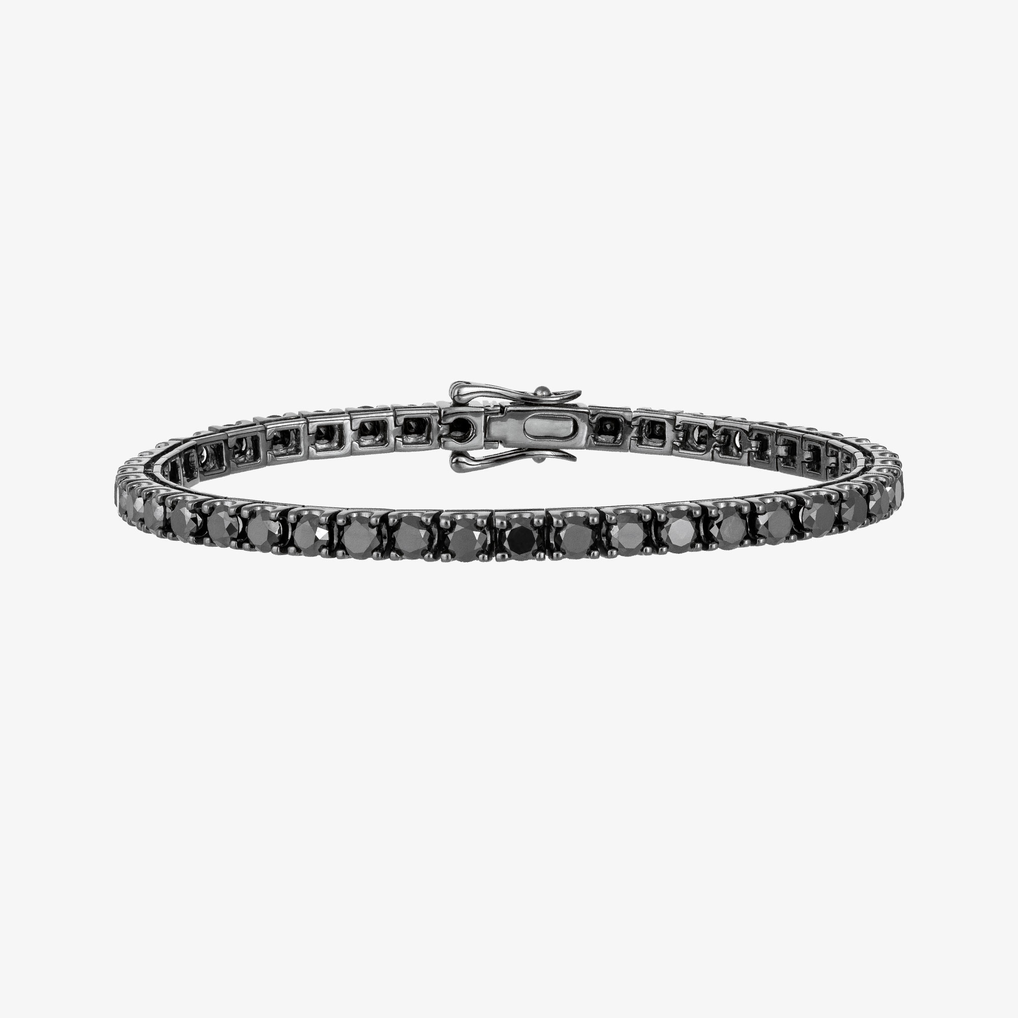 Men's tennis bracelet with black diamonds Vildiridis